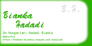 bianka hadadi business card